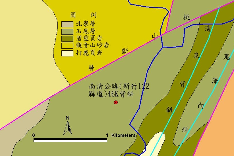 南清公路46K背斜