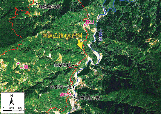 南清公路46K背斜