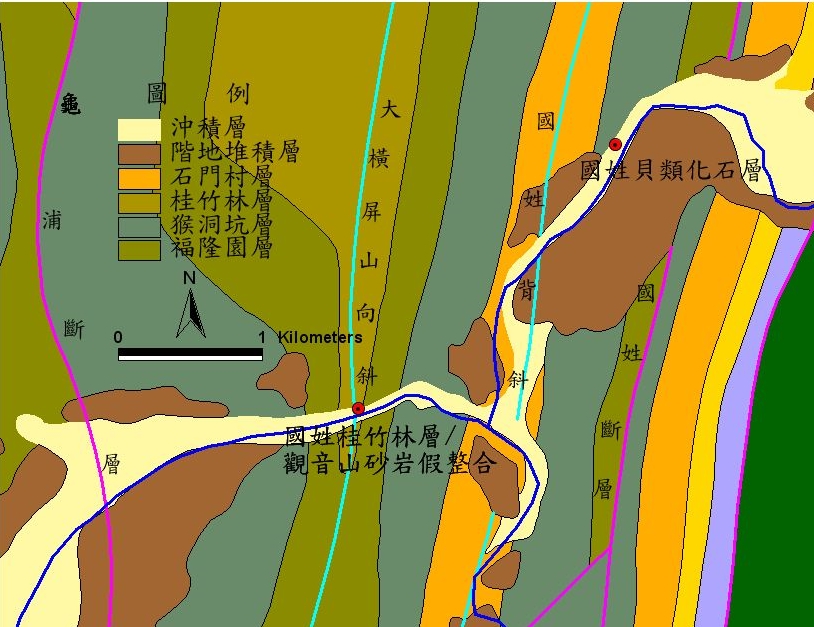 國姓鄉觀音山砂岩