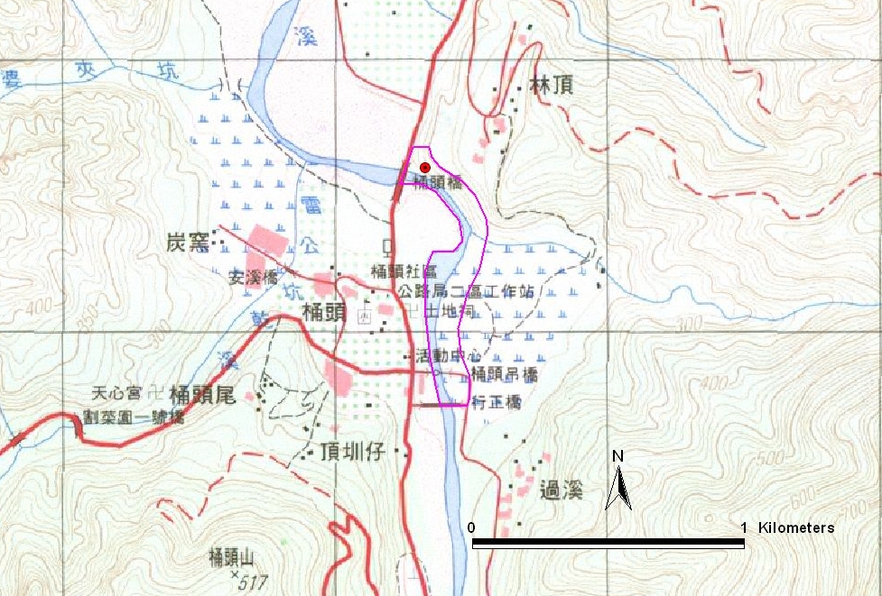 桶頭橋觸口斷層露頭