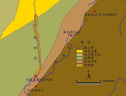 武陵眉溪砂岩剖面