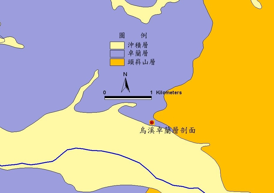 烏溪卓蘭層剖面