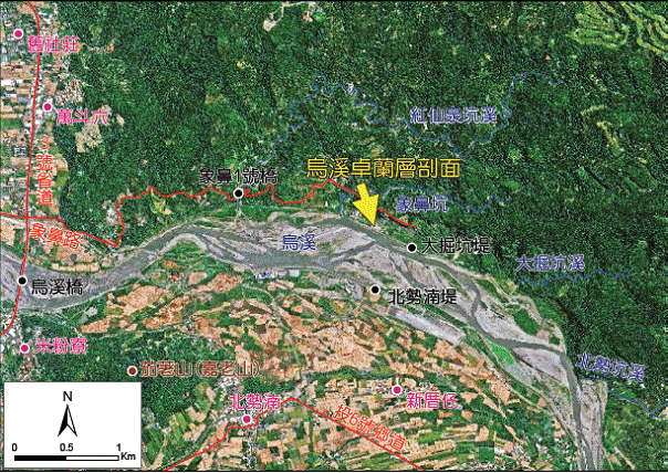 烏溪卓蘭層剖面