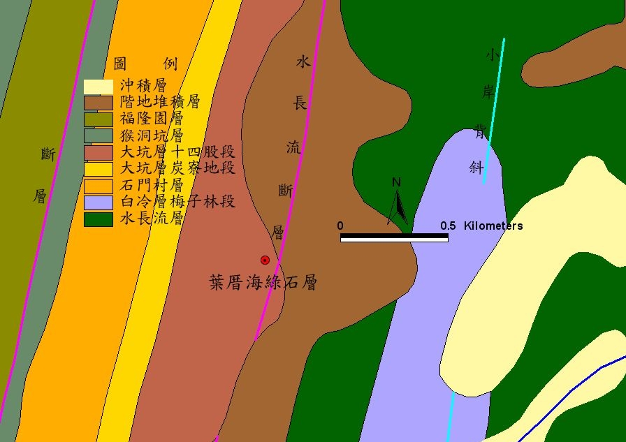 葉厝海綠石層